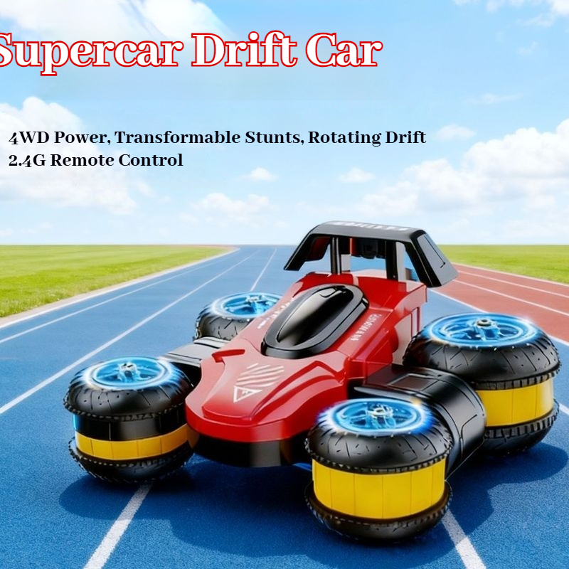 Kids Toys Under 50 - Kinder-RC-Stunt-Auto 4WD Hochgeschwindigkeits-Drift-Flip-Seitenantrieb Rotierendes Ferngesteuertes Auto