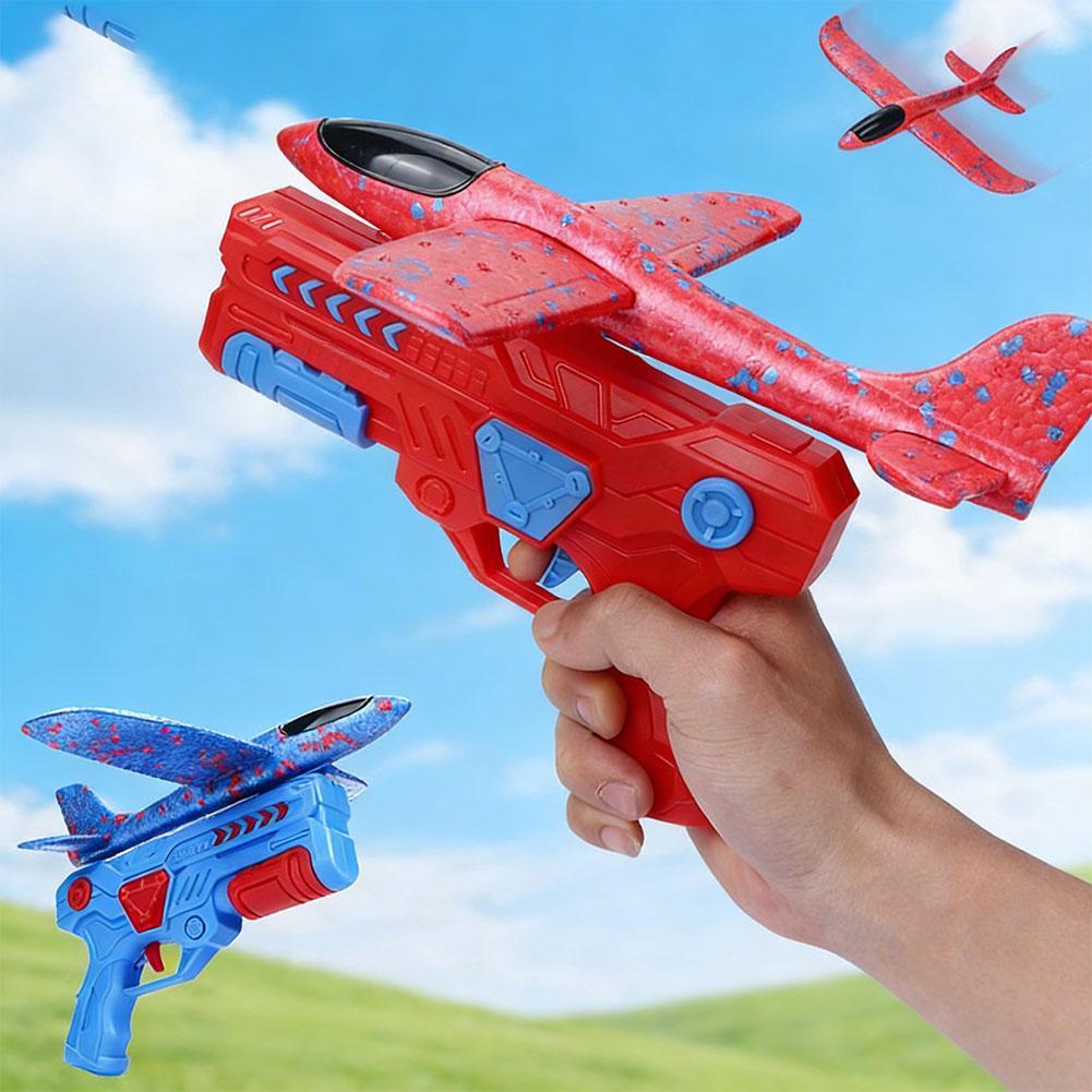 Catapult Launcher Toy - Leuchtendes Schaumstoff-Flugzeug 10M Launcher Katapult Gleiter