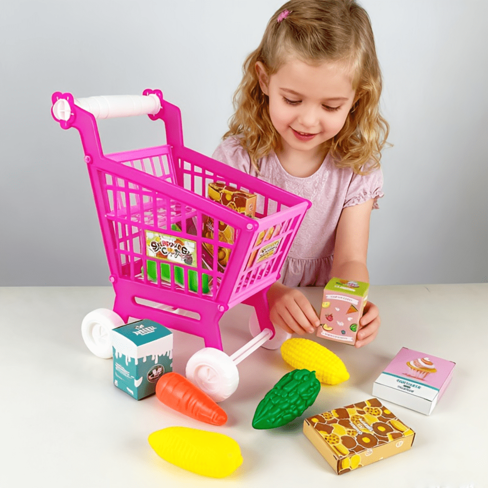 Simulierte Einkaufswagen-Spiel – Toy Cash Register Bewertung und Preis