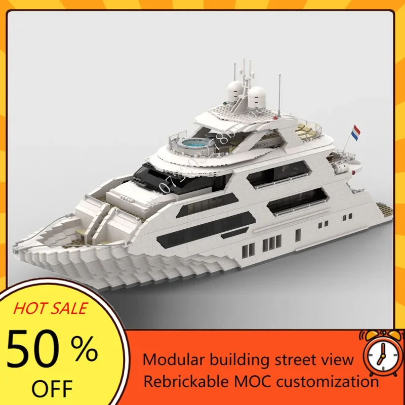 4657PCS Custom MOC Super Yacht – Kids Toys Xmas Bewertung und Preis