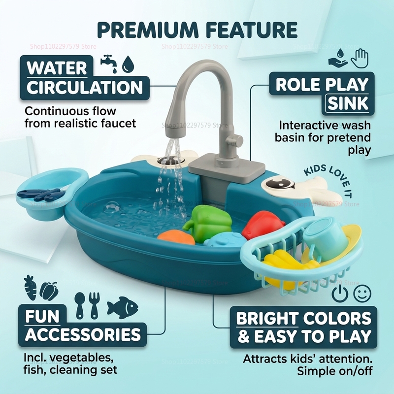 Interaktives Wasserspiel-Spülb – Kids Toys Kitchen Set Bewertung und Preis